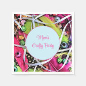 狡猾カラフルなパーティー スタンダードカクテルナプキン (正面)