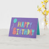 狡猾カラフルな誕生日カード カード (黄色い花)