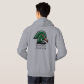 狩りおもしろいスウェットシャ男性へツ パーカ (裏面フル)