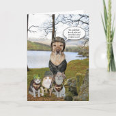 狩りおもしろい犬/研究所の父の日のカード カード (正面)