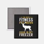 狩りおもしろい鹿Iはフィットネス鹿ハンターフーに マグネット (正面/裏面)