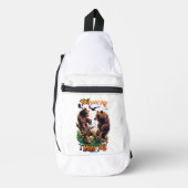 狩りおもしろいTシャツがライフル戦に挑む スリングバッグ (正面)