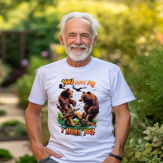 狩りおもしろいTシャツがライフル戦に挑む Tシャツ