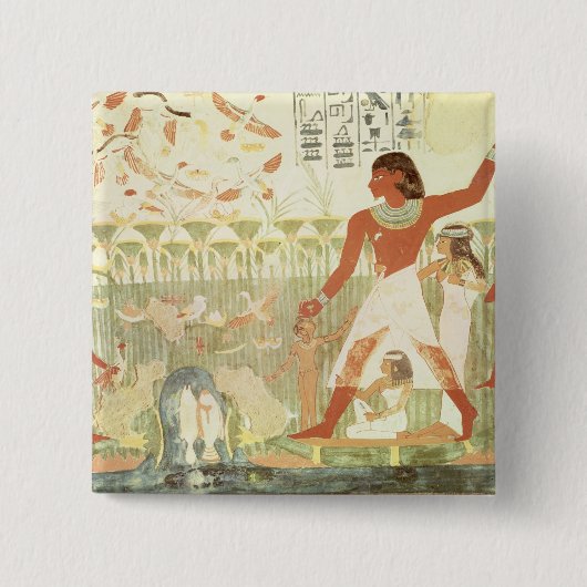 狩りおよび魚釣り 缶バッジ (正面)