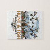 狩りおよび魚 ジグソーパズル (横)