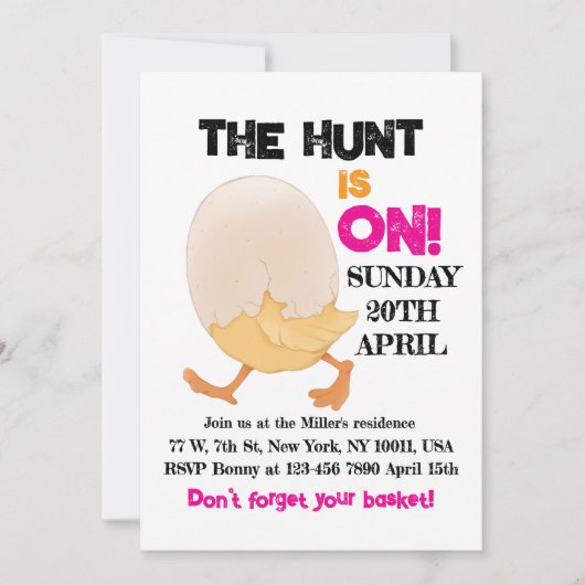 狩りがオン招待状 招待状 (正面)