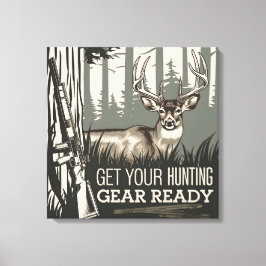 狩りがシュートのためのクルミの棚を最高の開始 キャンバスプリント