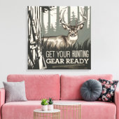 狩りがシュートのためのクルミの棚を最高の開始 キャンバスプリント (インサイチュ (リビング))