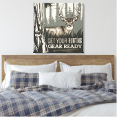 狩りがシュートのためのクルミの棚を最高の開始 キャンバスプリント (インサイチュ (寝室))