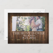 狩りが日付のはがきを保存し結婚すぎている 案内ポストカード (正面/裏面)