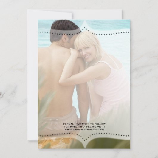 「狩りが終わった」素朴迷彩柄写真Save the Date セーブザデート (裏面)