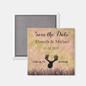 狩りが終了した日付を保結婚存 マグネット (正面/裏面)