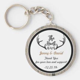 「狩りが終了」キーパーソナライズされた・リング結婚式の引き出物 キーホルダー
