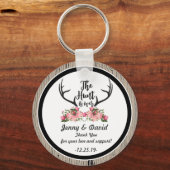 「狩りが終了」キーパーソナライズされた・リング結婚式の引き出物 キーホルダー (正面)
