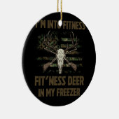 狩りことわざMのフィットネスフィットネス鹿に セラミックオーナメント (右)