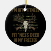 狩りことわざMのフィットネスフィットネス鹿に セラミックオーナメント (正面)