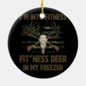 狩りことわざMのフィットネスフィットネス鹿に セラミックオーナメント (裏面)
