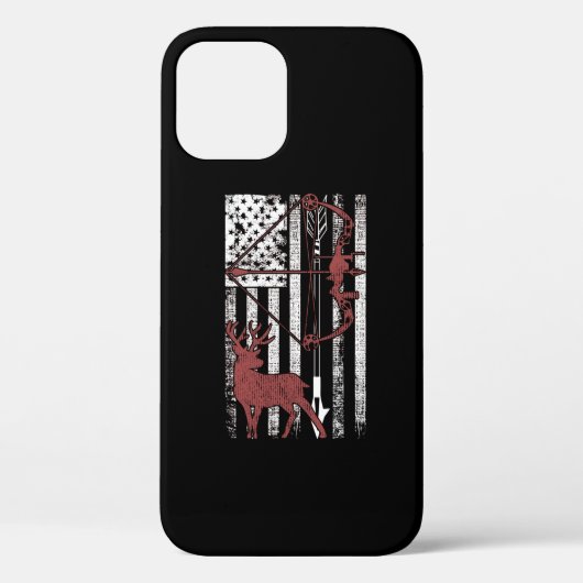 狩りとアメリカ国旗の弓狩り Case-Mate iPhoneケース (裏面)