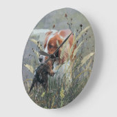 狩りとエパニュルブレトン ラージ壁時計 (傾斜)