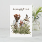 狩りとブルターニュ犬アート 招待状 (スタンド正面)
