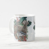 狩りとワイマラン「グレー幽霊」 コーヒーマグカップ (正面左)