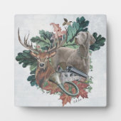 狩りとワイマラン「グレー幽霊」 フォトプラーク (正面)