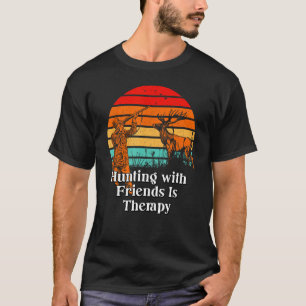 狩りと友達isセラピー野生動物ハンターOu Tシャツ