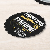 狩りと魚釣り他に何がある – フィッシュおもしろい ペーパーコースター (アングル)