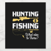 狩りと魚釣り他に何がある – フィッシュおもしろい ワインラベル (シングルラベル)