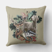 狩りとWeimaraner, "灰色の幽霊"スローピル クッション (裏面)