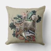 狩りとWeimaraner, "灰色の幽霊"スローピル クッション (正面)