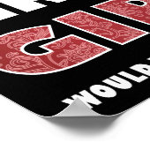 狩りのように女の子のおもしろい狩りポスターblk ポスター (角)