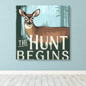 狩りのキャプチャ開始と狩りの表示 キャンバスプリント (インサイチュ (ウッドフロア))