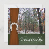 狩りのテーマの冬の迷彩柄の結婚式招待状 招待状 (正面)