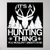 狩りのハンターおもしろいのことわざ ポスター (正面)