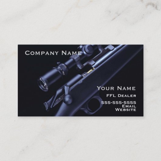 狩りのライフルの名刺4 名刺 (正面)