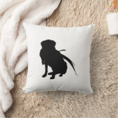 狩りのラブラドル・レトリーバー犬のシルエット愛犬 クッション (ブランケット)