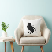 狩りのラブラドル・レトリーバー犬のシルエット愛犬 クッション (椅子)