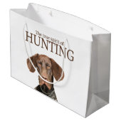 狩りの光沢のあるハイイログマの本当の精神 ラージペーパーバッグ (裏面アングル)