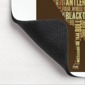 狩りの単語の雲 マウスパッド (コーナー)