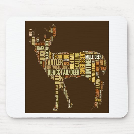 狩りの単語の雲 マウスパッド (正面)