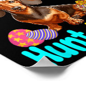 狩りの卵はイースターデイバニーダシュント卵にある ポスター (角)