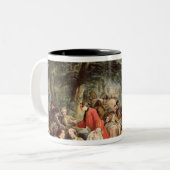 狩りの昼食1737年 ツートーンマグカップ (正面左)