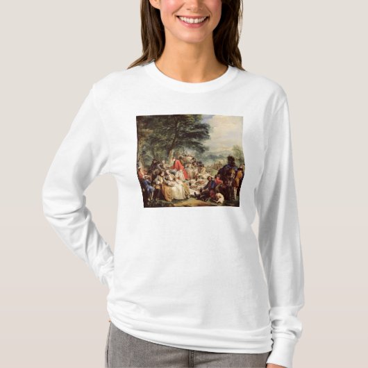 狩りの昼食1737年 Tシャツ (正面)