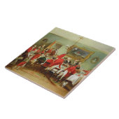 狩りの朝食、独身のホール1836年(油 タイル (側面)