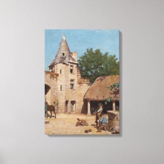 狩りの準備(Paul Peel) キャンバスプリント (正面)