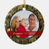 狩りの迷彩柄のオーナメント セラミックオーナメント (正面)