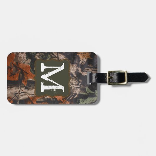 狩りの迷彩柄のハンターのCamouflaのモノグラムの荷物のラベル ラゲッジタグ (正面横)