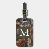 狩りの迷彩柄のハンターのCamouflaのモノグラムの荷物のラベル ラゲッジタグ (正面縦)