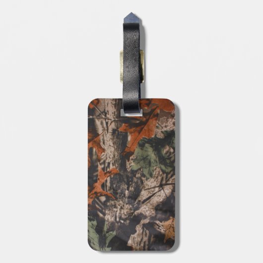 狩りの迷彩柄のハンターのCamouflaのモノグラムの荷物のラベル ラゲッジタグ (裏面縦)